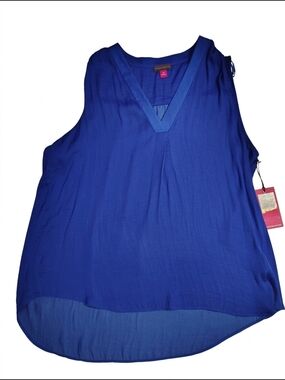 Vince Camuto Royal Blue Sleeveless V-Neck Camisole High Low Medium